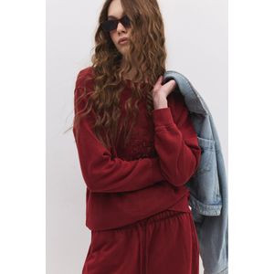 Sweat-shirt à slogan effet délavé