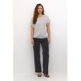 Kaffe - Blouse 'Beathe' - Zwart/Wit - Klassieke Blouse - Krijtstrepen