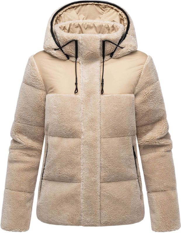 Marikoo dames teddy puffer jas met capuchon – model Kaguraa