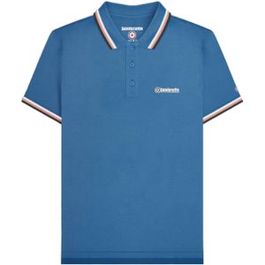 Lambretta Heren SS25 Triple Tipped Groot & Lang Poloshirt (Donkerblauw/Wit/Kurk/Navy)
