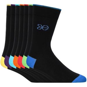 Crosshatch Heren Farrango Crew Sokken (Pak van 7) (Veelkleurig)