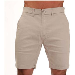 Men's Weekend Offender Dillenger Cotton Twill Chino Shorts In Stone - Maat 2XL
