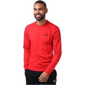 Emporio Armani EA7 Fundamental sportief katoenen sweatshirt voor heren, rood