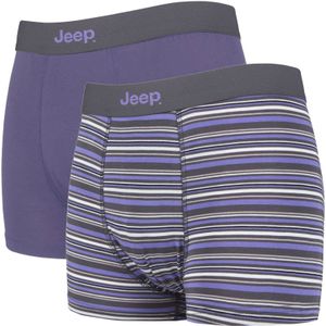 Jeep - Set van 2 boxershorts van naturel bamboe voor heren - Kar / Paars