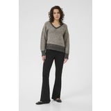 Kaffe - Truien - Grijs - V-hals Knitwear - Dames