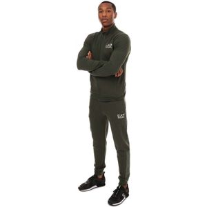 Heren Emporio Armani EA7 Recycled Cotton-Blend 7 Lines Trainingspak in Groen