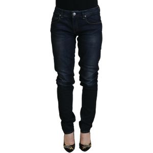 Acht Blauwe Katoenen Skinny Lage Taille Vrouwen Casual Denim Vrouwen Jeans