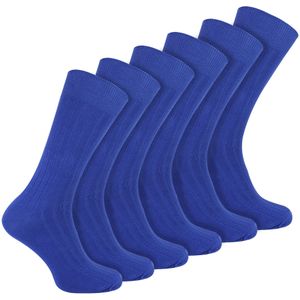 Heren Effen Kleurige Katoenen Ribbelsokken