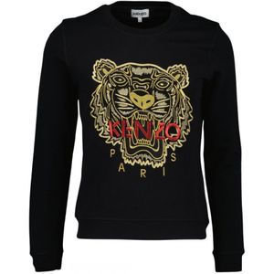 Kenzo Embroidered Varsity Tiger Icon Black Jumper - Maat L