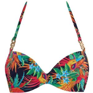 marlies dekkers Swim voorgevormde push-up bikinitop Hula Haka rood/oranje/donkerblauw