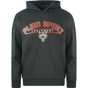 Plein Sport - Zwarte Katoenen Hoodie - Heren - Met Print Logo