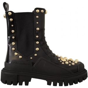 Leren Gevechtslaarzen Met Studs