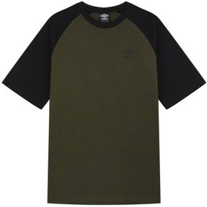 Umbro Heren Core Raglan T-shirt (Bosnacht/Zwart)
