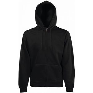 Fruit Of The Loom Heren Premium 70/30 Hooded Zip-Up Sweatshirt / Hoodie (Zwart)