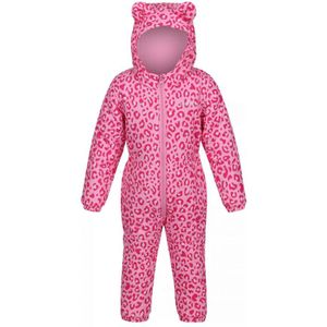 Regatta Penrose Leopard Print Puddle Suit voor kinderen/kinderen (Pop Roze)