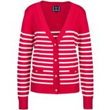 19V69 ITALIA - Gebreid Vest - Rood/Wit - Fulvia