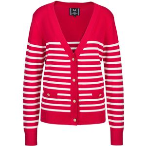 19V69 ITALIA - Gebreid Vest - Rood/Wit - Fulvia