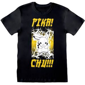 Pokemon Unisex Elektriserend T-shirt Volwassenen (Zwart)