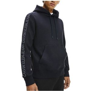 Calvin Klein Shadow logo tape sleeves hoodie