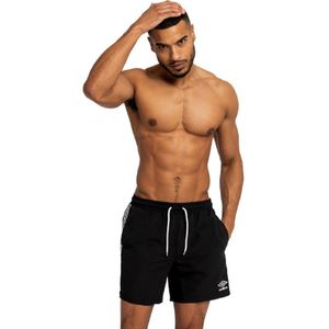 Umbro - Heren Taped Swim Shorts - Zwart - 100% Polyester, Antistatisch, 2 Zijzakken, Bungee Veters