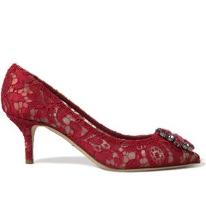 Dolce & Gabbana, Dames, Schoenen, Rood, Maat: 39 EU Leer,