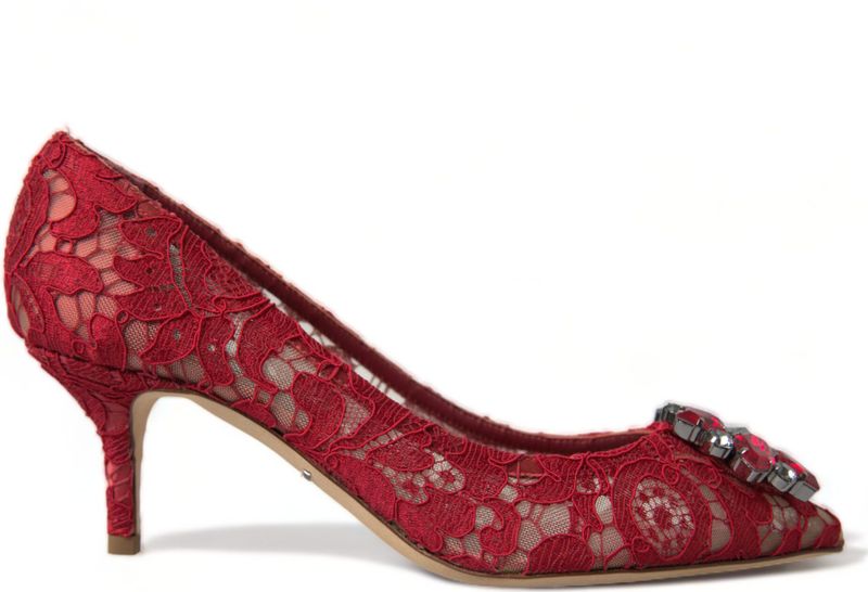 Dolce & Gabbana, Dames, Schoenen, Rood, Maat: 39 EU Leer,