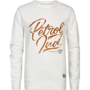 Petrol Industries - Jongens Artwork Sweater Wheaton - Wit - Maat 6J / 116cm