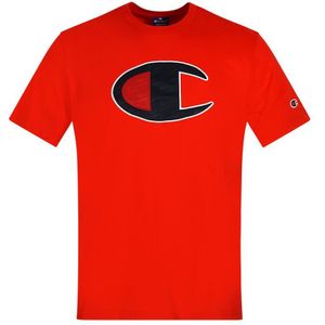 Champion rood T-shirt met groot C-logo