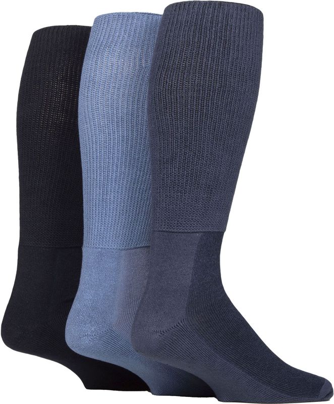 3-Pack Vrouwen Kniehoog Zachte Bamboe Diabetessokken