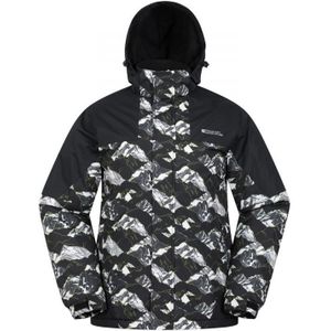 Mountain Warehouse Heren Shadow II Printed Ski Jacket (Houtskool/Wit)