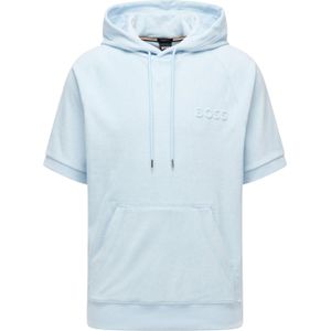 Boss Heren Sealy 09 Sweatshirt met capuchon en korte mouwen (Lichtblauw)