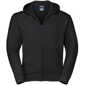 Russell Heren Authentieke Sweatshirt Met Volledige Ritssluiting / Hoodie (Zwart) - Maat XL