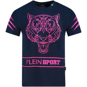 Philipp Plein Sport Tiger Scratch Navy Blue T-Shirt