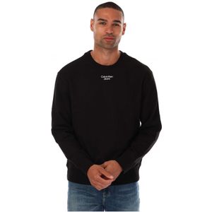 Calvin Klein Jeans Sweatshirt Van Katoenen Badstof Met Relaxte Pasvorm Voor Heren, Zwart - Maat XS