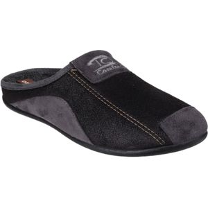 Cotswold Heren Westwell Slip On Mule Slippers (Zwart)