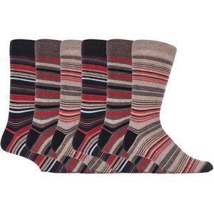 Set van 6 herensokken met gestreept katoen, rijk aan casual kleding - Rome