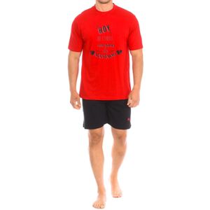 Herenpyjama met korte mouwen en ronde hals KL30000