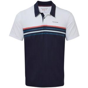 Craghoppers Heren Pro Stripe Nosilife Polo Shirt (Optisch Wit/blauw Marine) - Maat S