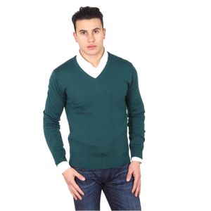 V 1969 Italia Mens V-hals Sweater 9801 V-hals Verdone - Maat L