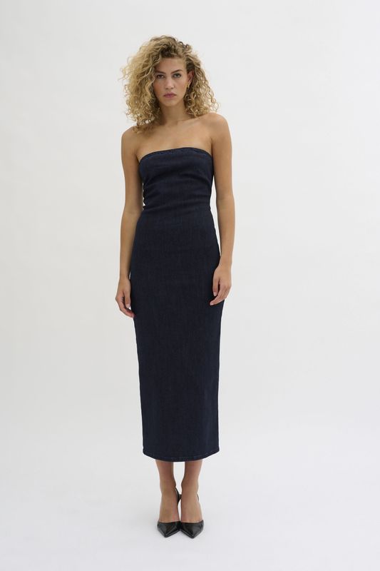 My Essential Wardrobe - Lara MW Dress 115 - Jurk - Blauw - Katoen