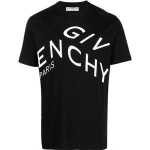 Geborduurd Oversized Fit T-shirt Van Givenchy Met Gebroken Ontwerp En Logo In Zwart - Maat L
