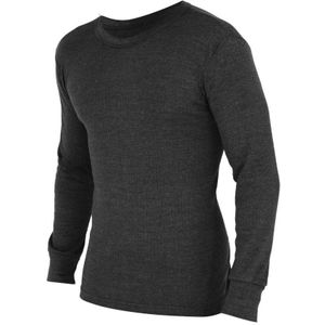 Floso Heren Thermisch Ondergoed Lange Mouwen T-Shirt Top (Standard Range) (Houtskool) - Maat S