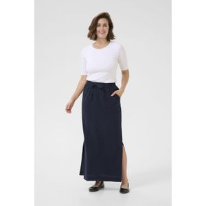 Kaffe - Midnight Marine Rok - Blauw - A-lijnrok - Met Zijsplitten