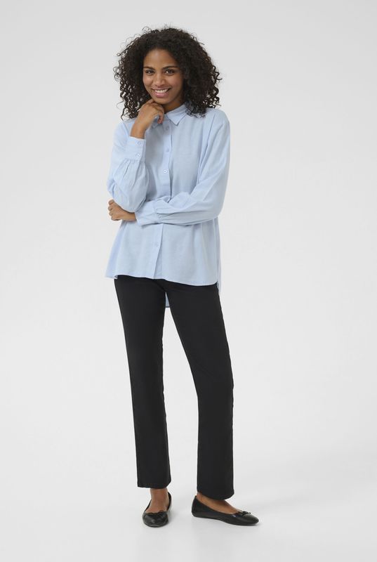 Kaffe, Dames, Blouses & Shirts, Blauw, Maat: XS Linnen,