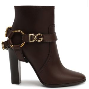 Dolce & Gabbana - Knielaarzen - Zwart - Leer - Ritssluiting