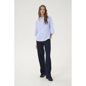 Blouse met korte mouwen Loose fit blue white