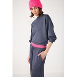 Sweat-shirt ras du cou en coton