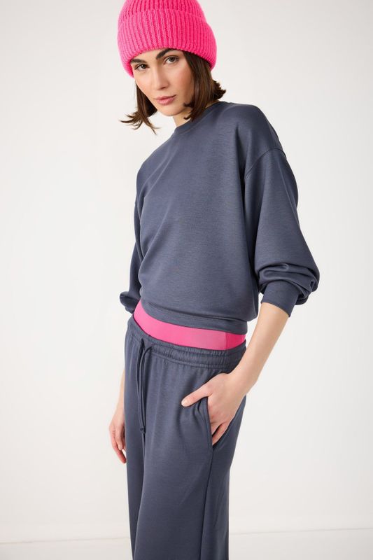 Sweat-shirt ras du cou en coton