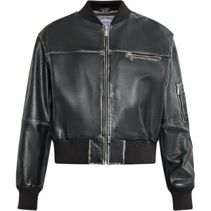 Dreimaster - Jas - Zwart - Dames - Bomberjack van Lamsleer