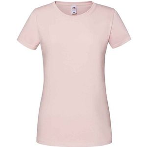 Fruit of the Loom Dames/Dames Iconisch Ringspun Katoen T-Shirt (Poederroos)